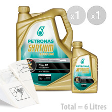 Car Engine Oil Service Kit Pack 6 LITRES PETRONAS Syntium 5000 DM 5W30 6L