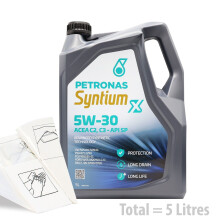 PETRONAS Syntium X 5W30 Car Engine Oil Car Engine Oil Service Kit 5 LITRES 5L
