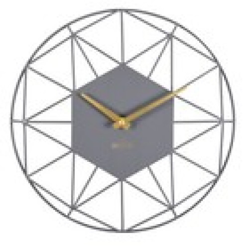 Acctim Acctim Alva Wall Clock Quartz Metal Geometric Wire Frame Open Dial 30cm