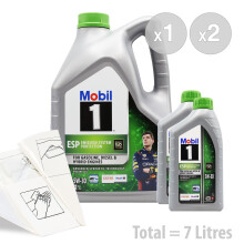 Mobil 1 ESP 5W30 Car Engine Oil Service Kit Pack 7 LITRES 7L