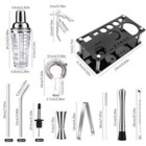 Modern Mixology Cocktail Shaker Set 17 pcs Professional Bartender Kit Gift