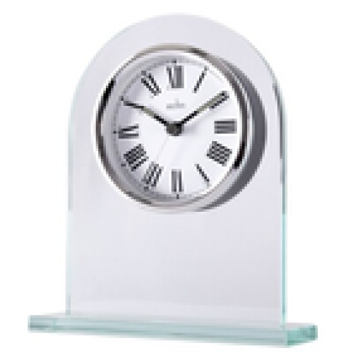Acctim Acctim Adelaide Mantel Clock Quartz Glass Luminous Hands Floating Effect Silver 2