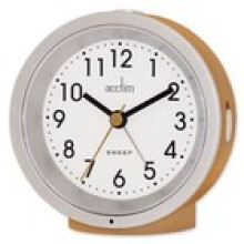 Acctim Caleb Analogue Alarm Clock Non Ticking Sweep Smartlite Crescendo Alarm