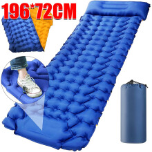 Inflatable Mat Camping Sleeping Self Inflating Mattress Bed Air Pillow Hiking UK
