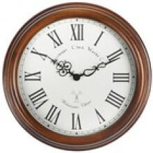 Acctim Lacock Wall Clock Westminster Chime Radio Controlled Crafted Walnut 39cm