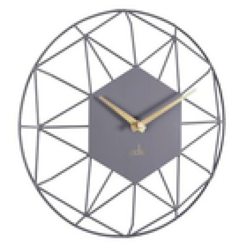 Acctim Acctim Alva Wall Clock Quartz Metal Geometric Wire Frame Open Dial 30cm 1