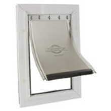 STAYWELL PETSAFE WHITE ALLOY DOG PET DOOR FLAP TWOWAY SM MED LGE XLARGE