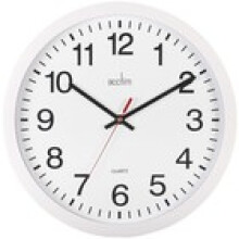 Acctim Controller Wall Clock NonTicking Sweep Easy Read Numbers Quartz 35cm