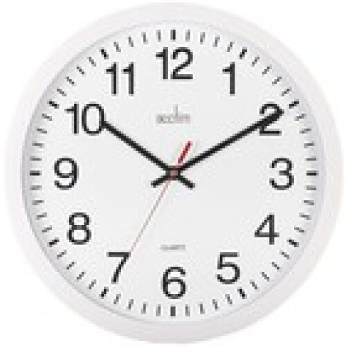 Acctim Acctim Controller Wall Clock NonTicking Sweep Easy Read Numbers Quartz 35cm
