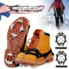 Ice Crampons 19 Spikes Ice Cleats Traction Snow Grips for Boots Shoes Anti Slip