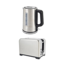 Salter Kettle Toaster Set – 2Slice Toaster 17L Kettle Stainless Steel