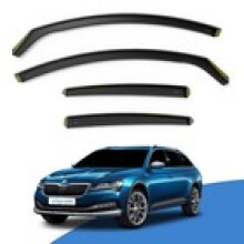 SKODA Superb MK3 20152023 5 Door Estate Wind Deflectors 4pc Edgevisors Tinted