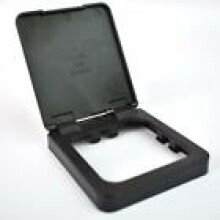 CLine Socket Flap Surround 1 Gang Black CBE Caravan Motorhome VW Campervan Boat