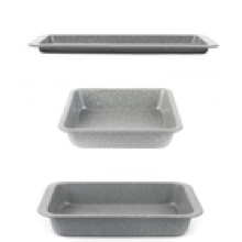 Salter Baking Oven Tray 3 Piece Set NonStick Marble Collection Carbon Steel