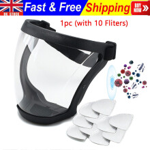 Head Cover Antifog Full Face Shield Super Protective Transparent Safety Mask UK