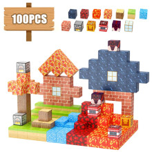 100PCS Magnetic Building Blocks Set Magnet Kids Educational Toy Gift Children UK