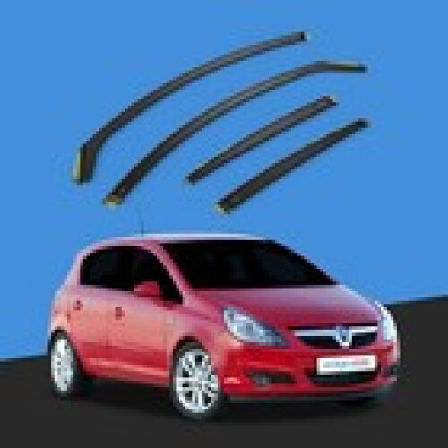 Vauxhall Corsa D E 20062019 5 Door Hatchback Wind Deflectors 4pc Set Tinted 1