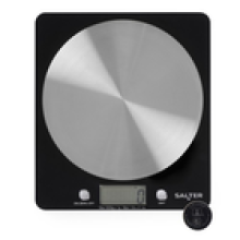 Salter Digital Kitchen Scale 5kg Capacity BakingCooking Slim Disc Design Black