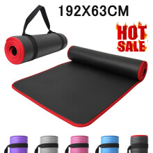 19263cm Yoga Mat 8mm Exercise Mat Gym Workout Fitness Pilates Home Non Slip UK