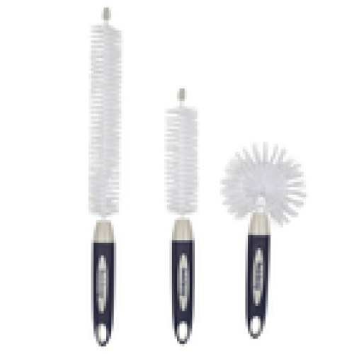 Beldray Beldray Bottle Brush Set 3Piece Deep Clean Dish Brushes NonScratch Bristles 1