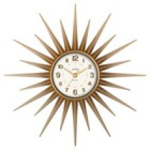 Acctim Stella Wall Clock Sunburst StarBurst Quartz Retro Spoke 43cm