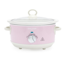 Salter Retro 35L Slow Cooker 3 Heat SettingsKeep Warm for Family Cooking Pink