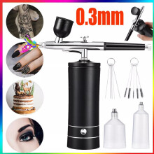Cordless Airbrush Kit with Compressor Handheld Rechargeable Air Brush Gun Kit
