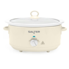 Salter Retro 65L Slow Cooker 3 Heat SettingsKeep Warm for Family Cooking Cream