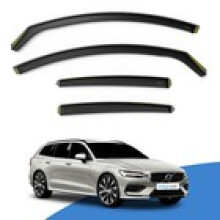 VOLVO V60 MK2 2018onwards 5 Door Estate Wind Deflectors 4pc Edgevisors Tinted