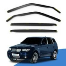 BMW X3 E83 MK1 20032010 5 Door SUV Wind Deflectors 4pc Edgevisors Tinted