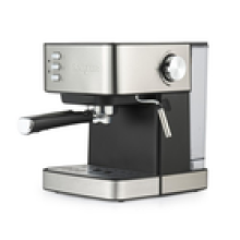 Salter Manual Espresso Machine With Milk Frother for Ground Coffee 16L Capacity
