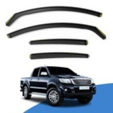 TOYOTA Hilux MK7 20052016 4 Door Pick Up Wind Deflectors 4pc Edgevisors Tinted