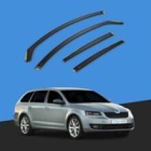 SKODA Octavia MK3 20132020 5 Door Estate Wind Deflectors 4pc Tinted