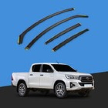 TOYOTA Hilux MK8 2016onwards 4 Door Pick Up Wind Deflectors 4pc Tinted