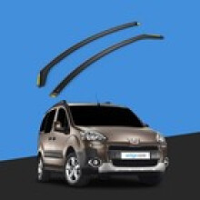 Peugeot Partner MK2 20082018 Van Wind Deflectors 2pc Tinted