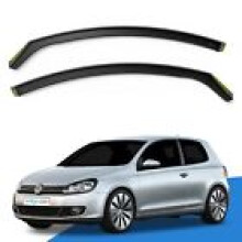 VW GOLF MK6 20082012 3 Door Hatchback Wind Deflectors 2pc Edgevisors Tinted