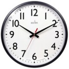 Acctim Commander Wall Clock Quartz Shatterproof Lens Easy Read Numbers 35cm