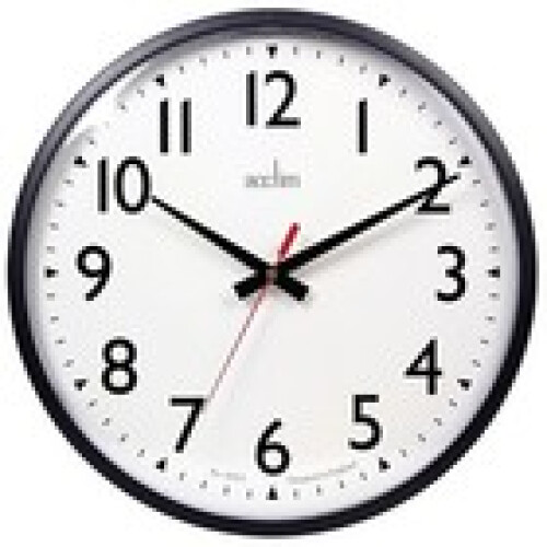 Acctim Acctim Commander Wall Clock Quartz Shatterproof Lens Easy Read Numbers 35cm