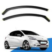 Peugeot 208 MK1 20122019 3 Door Hatchback Wind Deflectors 2pc Edgevisors Tinted