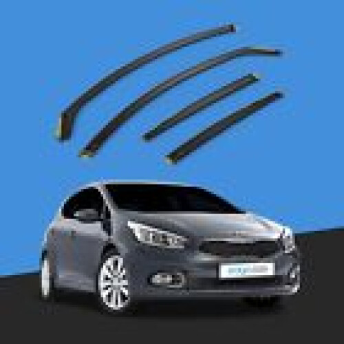 KIA Ceed MK2 20122018 5 Door Hatchback Wind Deflectors 4pc Tinted