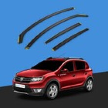 DACIA Sandero Stepway MK2 20132020 5 Door Hatchback Wind Deflectors 4pc Tinted