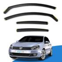 VW GOLF MK6 20082012 5 Door Hatchback Wind Deflectors 4pc Edgevisors Tinted