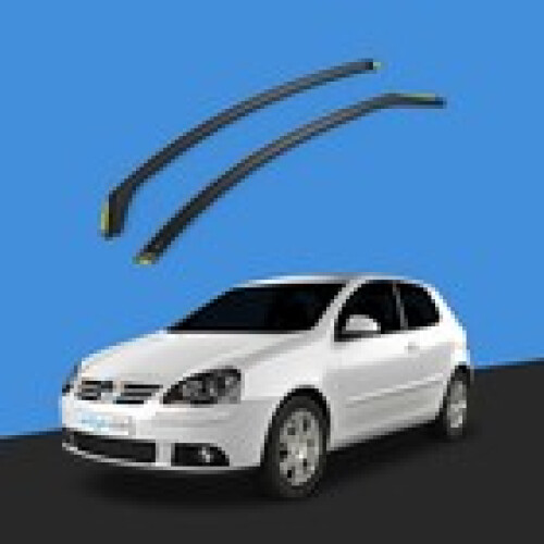 VW GOLF MK5 20042009 3 Door Hatchback Wind Deflectors 2pc Tinted 1