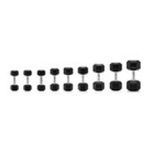 ADABT Hex Dumbbells Cast Iron Rubber Free Weights for Home Gym Pairs Sets