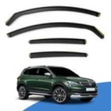 SKODA Karoq 2017onwards 5 Door SUV Wind Deflectors 4pc Edgevisors Tinted