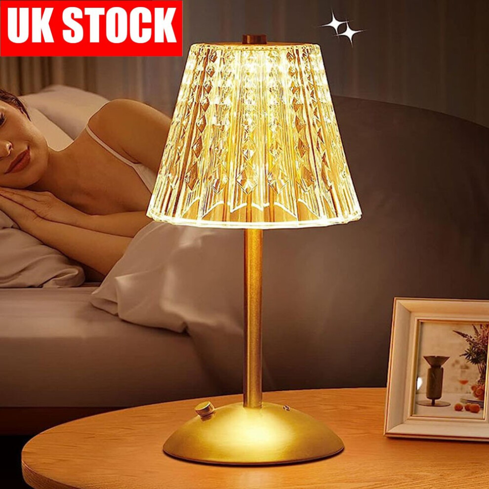 Bedside Lamp Cordless Table Lamp Battery Dimmable Lamp Touch Rechargeable Uk Led