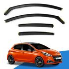 Peugeot 208 MK1 20122019 5 Door Hatchback Wind Deflectors 4pc Edgevisors Tinted