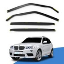 BMW X3 F25 20102017 5 Door SUV Wind Deflectors 4pc Edgevisors Tinted