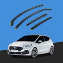 Ford Fiesta MK8 2017onwards 5 Door Hatchback Wind Deflectors 4pc Tinted