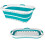 Beldray Collapsible Folding Laundry Basket Hip Hugger 37 L Grey or Turquoise 3